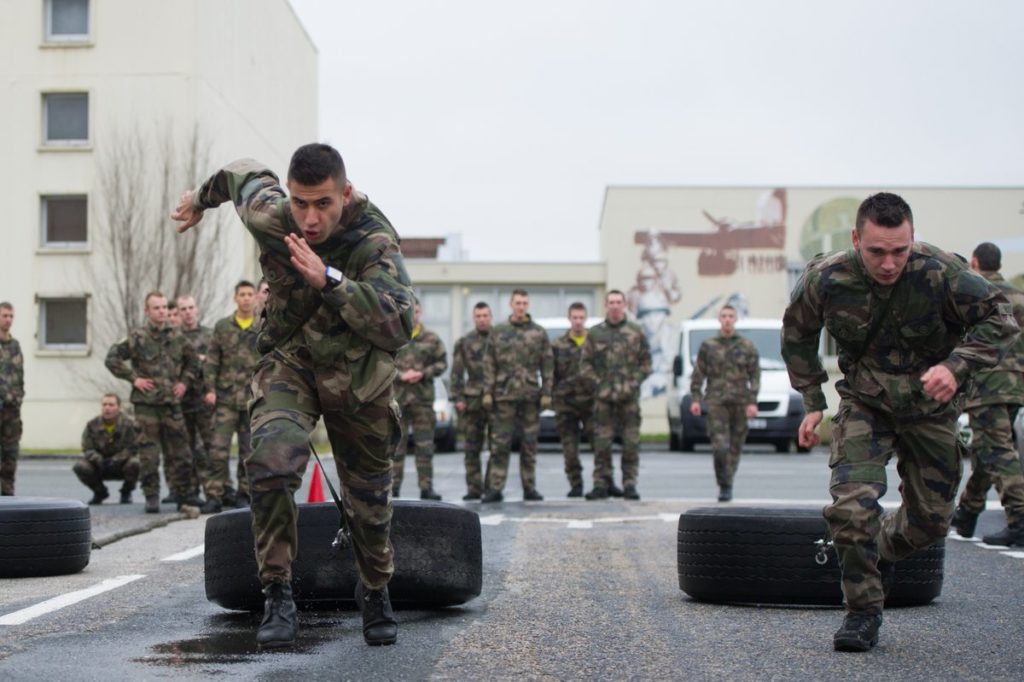 Military tire pulling training